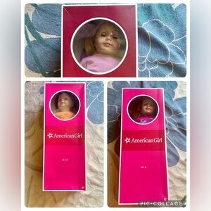 AMERICAN GIRL dolls Kit, Jess and Mia like new in box + tons of clothes